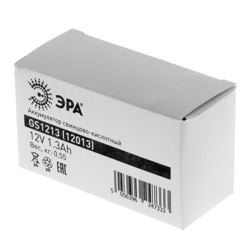  Аккумулятор свинцово-кислотный 12В 1.3 GS1213 Эра Б0050076 фото в каталоге от BTSprom.by