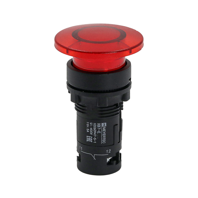 кнопка грибовидная с подсветкой 40мм 1nc 24в ac/dc ip54 пластик mtb7-ew44621 красн. овен 132701 от BTSprom.by