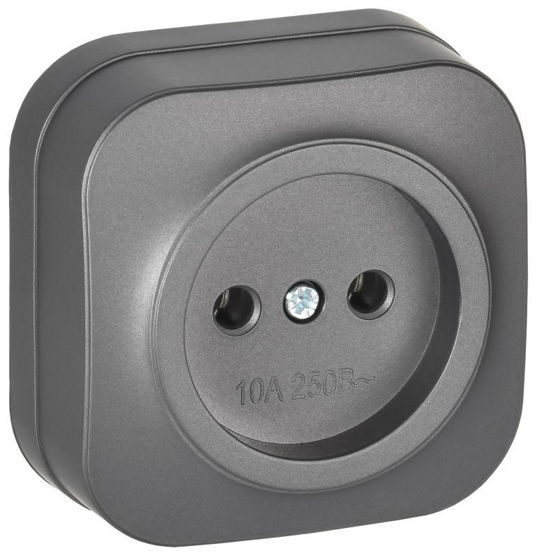 розетка оп glory рс20-2-хсм 10а без заземл. без защ. шторок сталь матов. iek erh10-k46m-10 от BTSprom.by