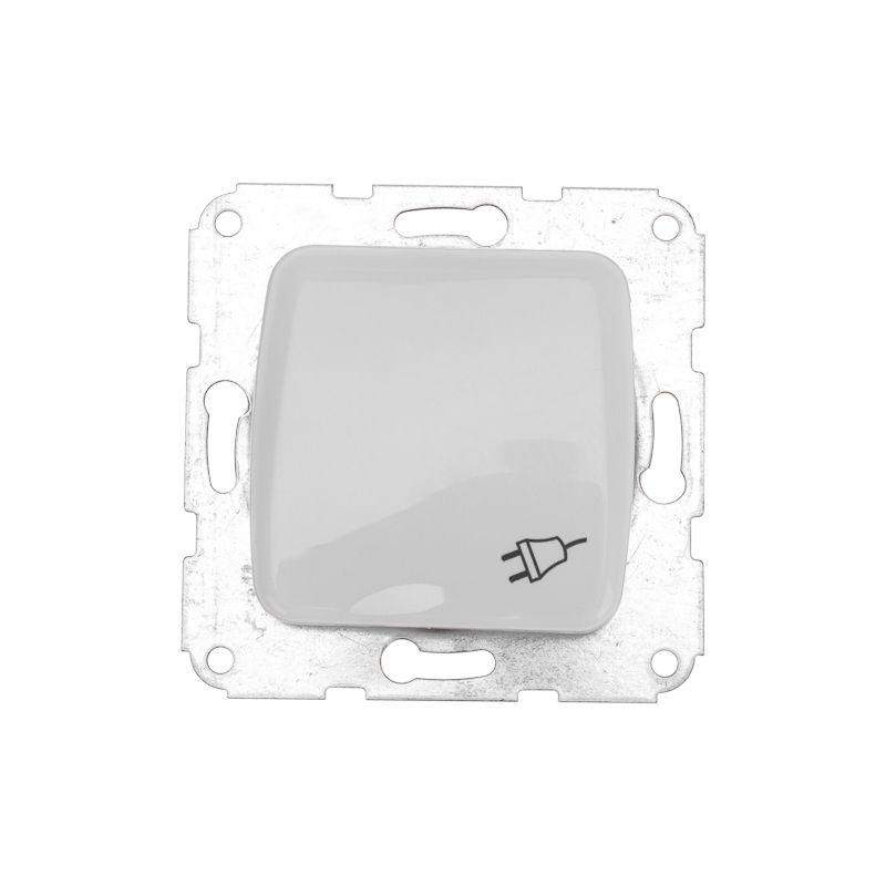 розетка 1-м сп dea 16а с заземл. керамика с крышкой механизм бел. kranz kr-78-0216 от BTSprom.by