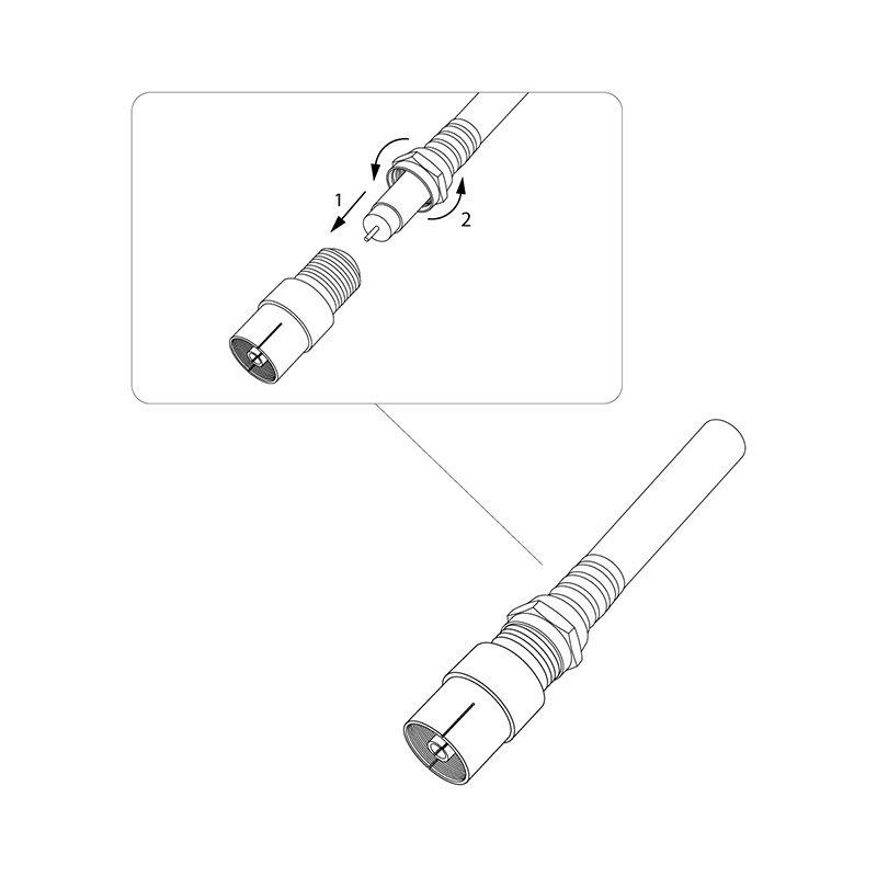  Переход гнездо F - гнездо TV REXANT 05-4301 фото в каталоге от BTSprom.by