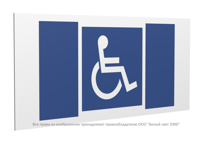 знак безопасности pp-40205.d02 "символы доступности для инвалидов всех категорий" белый свет a20831 от BTSprom.by