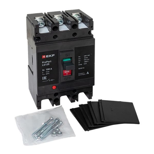  Выключатель автоматический LS125 18кА 3P 100А ProPact EKF mccb-125-18-3-100-ls фото в каталоге от BTSprom.by