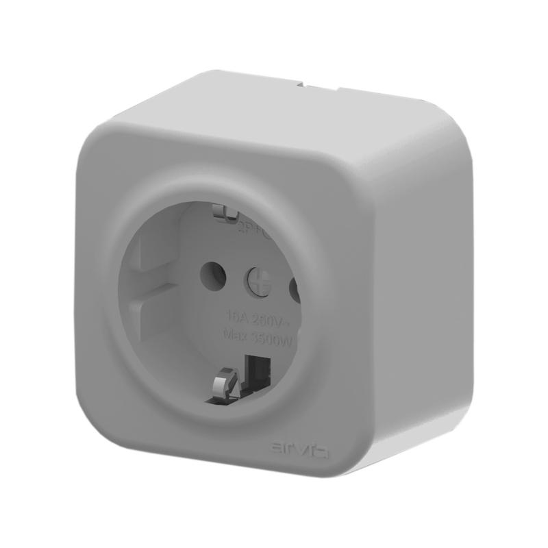 розетка 1-м с заземл. ip20 aria сер. arvia 25 22 1000 217 от BTSprom.by