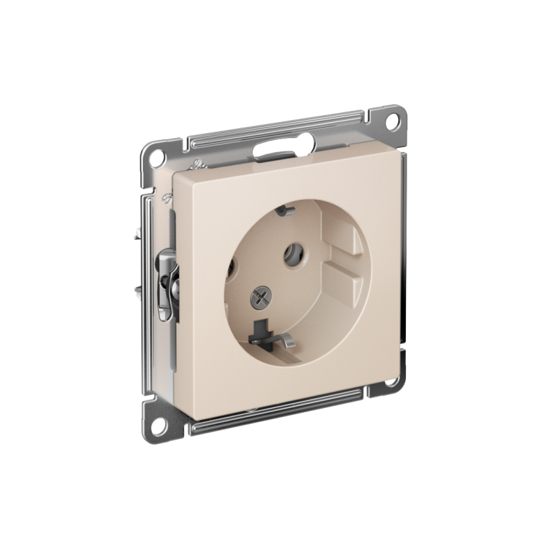 розетка 1-м сп atlasdesign 16а ip20 с заземл. механизм беж. se atn000243 от BTSprom.by