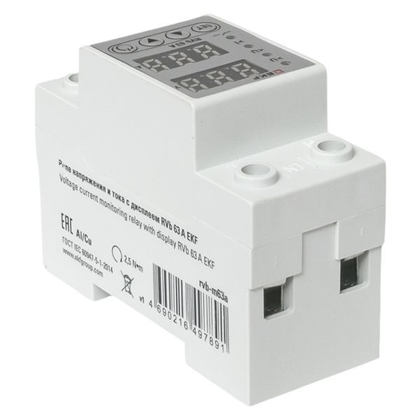  Реле напряжения и тока с дисп. RVb 63А EKF rvb-m63a фото в каталоге от BTSprom.by
