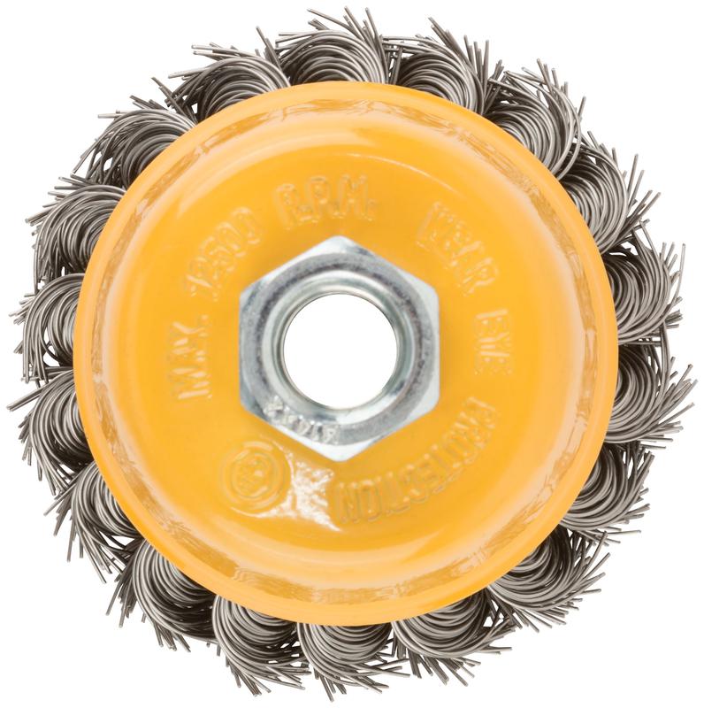  Корщетка-чашка гайка М14 витая проволока нержавеющая сталь 75мм FIT 38847 фото в каталоге от BTSprom.by