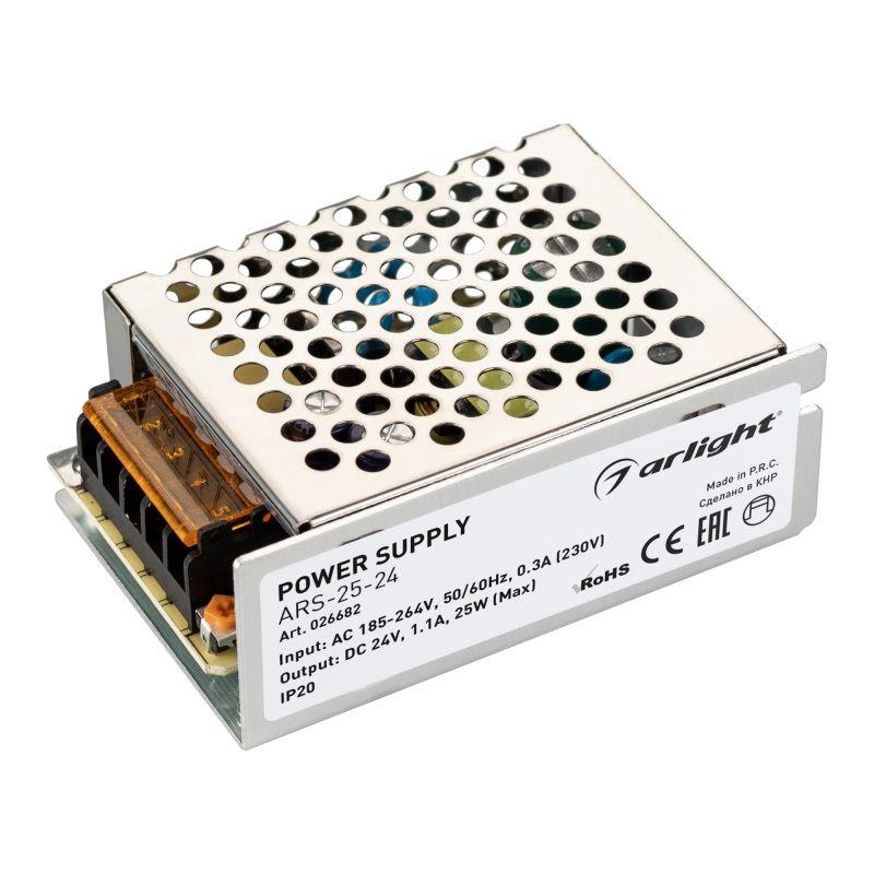 блок питания ars-25-24 24в 1.1а 25вт ip20 сетка 2 года arlight 026682 от BTSprom.by