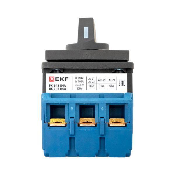 Переключатель кулачковый ПК-2-13 3П 100А "ВКЛ-ВЫКЛ" EKF pk-2-13-100 фото в каталоге от BTSprom.by