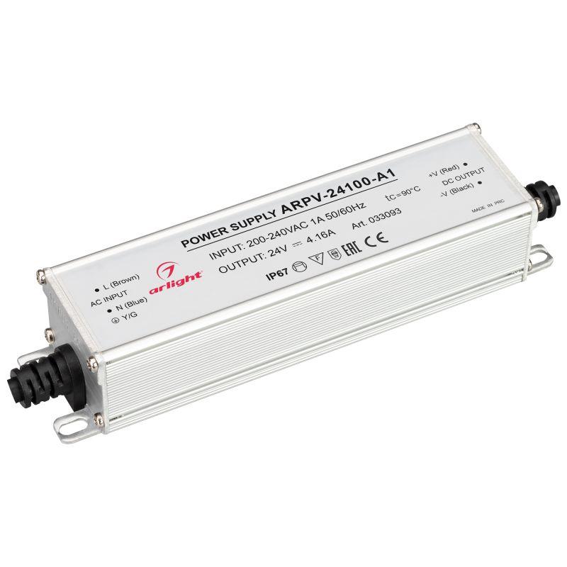 блок питания arpv-24100-a1 24в 4.16а 100вт ip67 метал. 3 года arlight 033093 от BTSprom.by