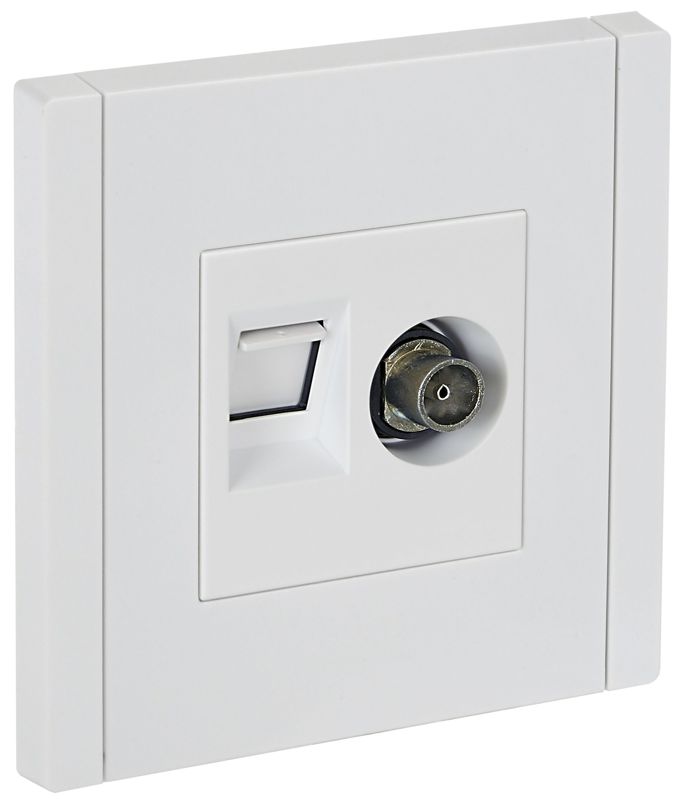 розетка 2-м tv+rj45 кат.6 forte&piano fp237 бел. iek fp-ak20-2-k01 от BTSprom.by