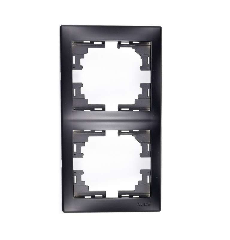 рамка 2-м mira вертикальная черн. бархат lezard 701-4200-152 от BTSprom.by