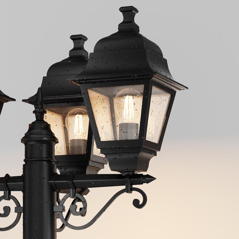  Светильник Abbey Road 3х60Вт E27 IP44 садово-парковый Maytoni O003FL-03B фото в каталоге от BTSprom.by