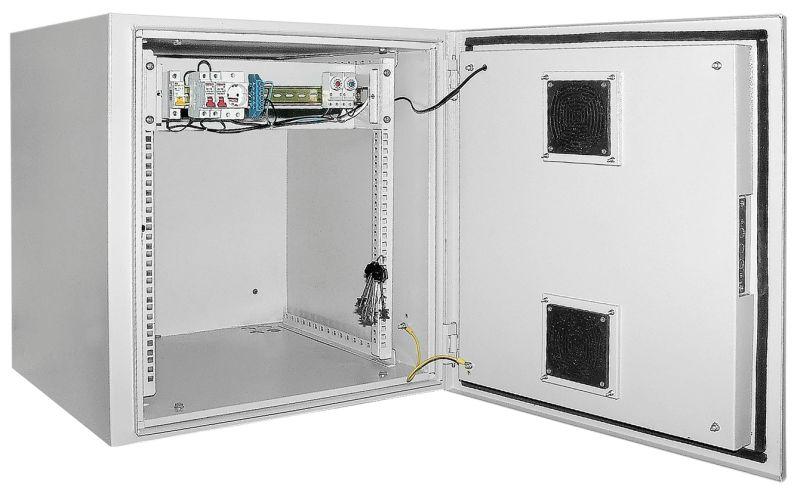 шкаф уличный 19дюйм 15u 650х600мм ip55 метал. дверь; сер. itk lo35-15u66-m55 от BTSprom.by