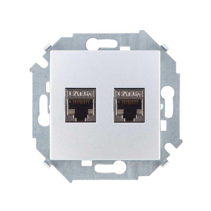 розетка компьютерная 2-м simon 15 rj45 кат.6a amp ftp механизм алюм. simon 1591564-033 от BTSprom.by