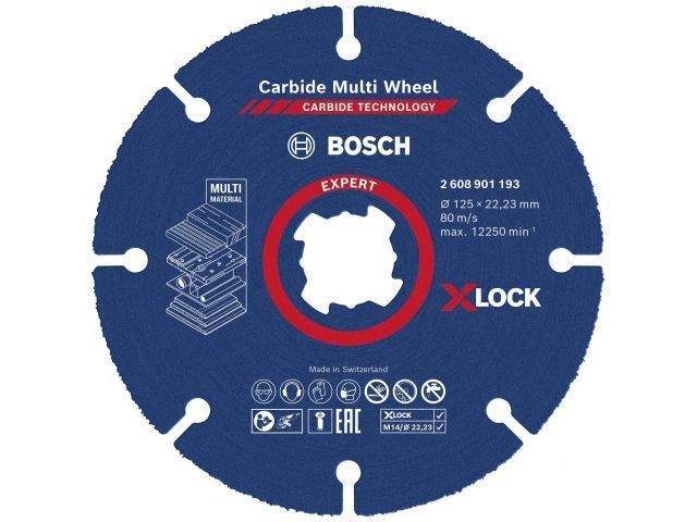 круг отрезной 125х2.5x22.2 мм дерево, пластик, гипсокартон x-lock carbide bosch ( прямой) от BTSprom.by