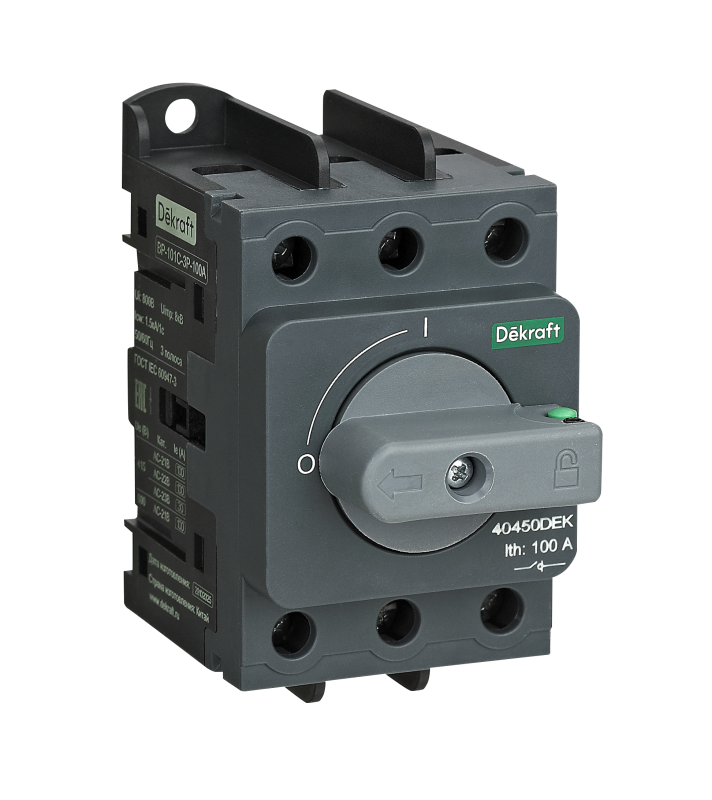 выключатель-разъединитель 3п 100а вр-101с dekraft 40450dek от BTSprom.by