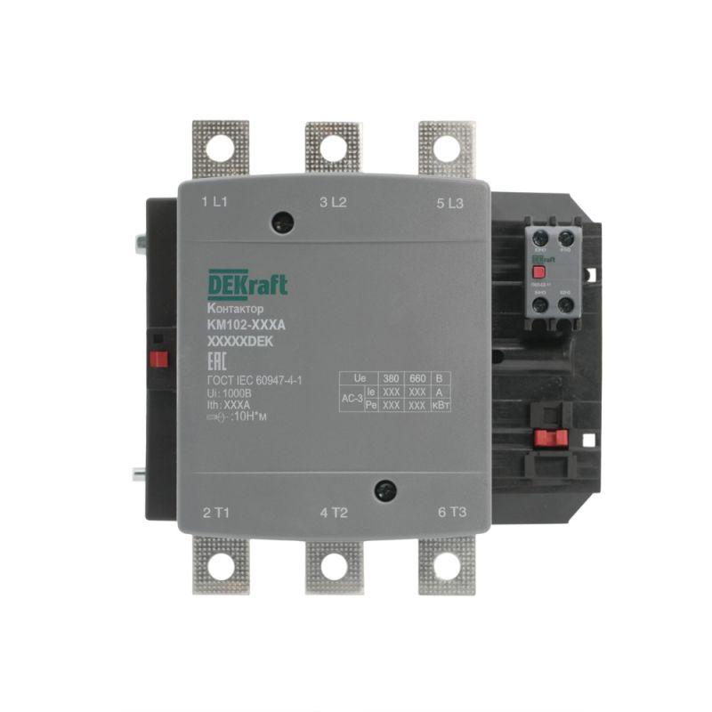 контактор 265а 380в ас ас3 ас4 1но+1нз км-102 dekraft 21962dek от BTSprom.by