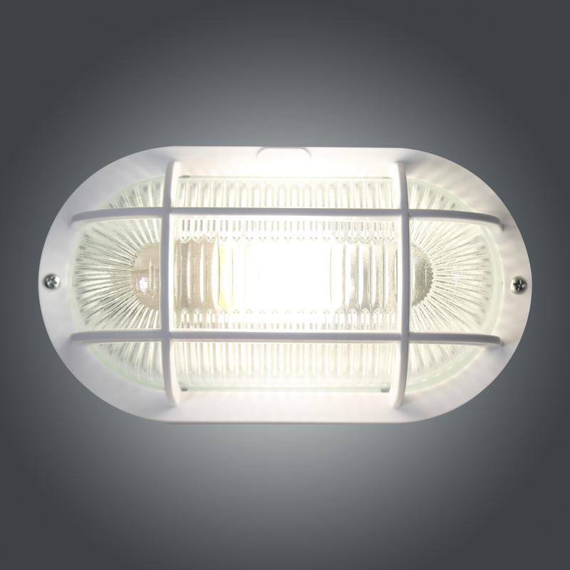  Светильник НБО 23-60-006 "Фарпласт" овал 1х60Вт E27 IP44 корпус с решеткой бел. Элетех 1005500613 фото в каталоге от BTSprom.by