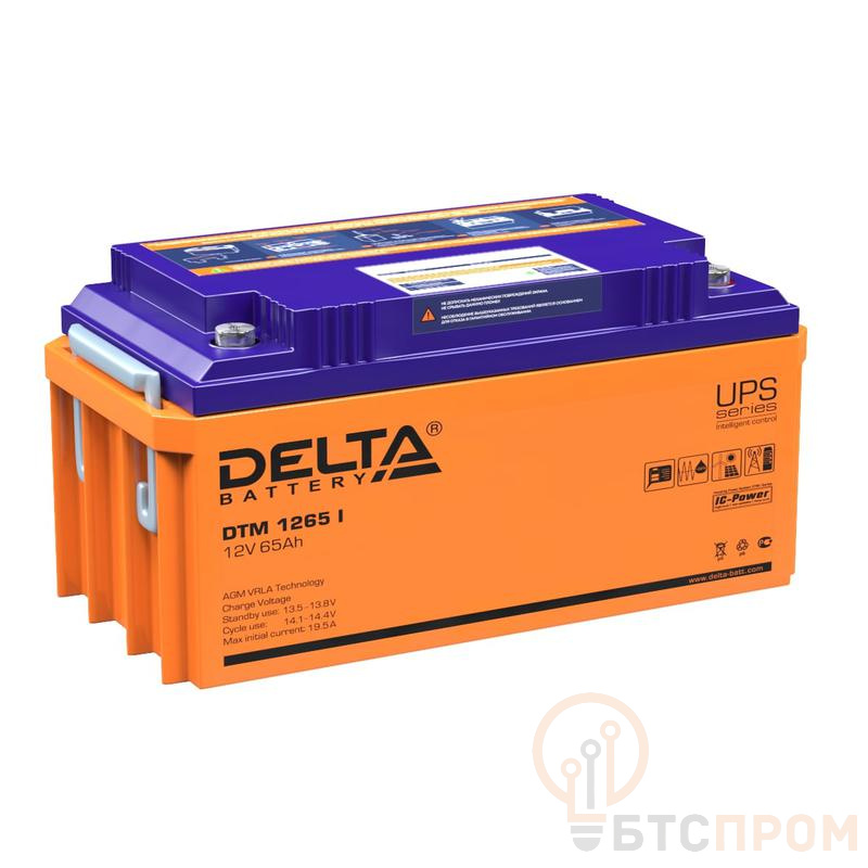  Аккумулятор UPS 12В 65А.ч Delta DTM 1265 I фото в каталоге от BTSprom.by