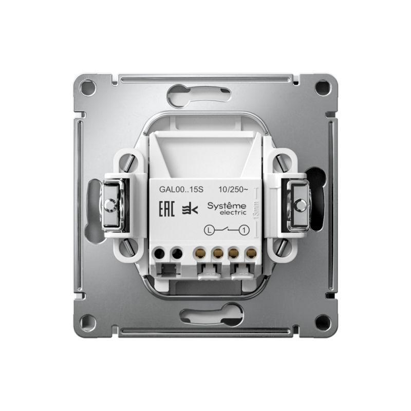  Выключатель кнопочный 1-кл. ArtGallery быстрозажим. клем. механизм бел. SE GAL000115S фото в каталоге от BTSprom.by