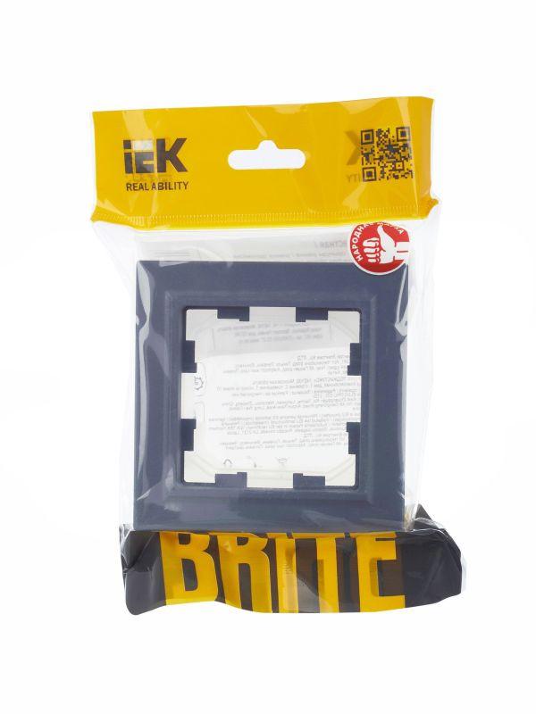  Рамка 1-м IP44 BRITE РУ-1-БрМ-44 маренго IEK BR-M12-44-K35 фото в каталоге от BTSprom.by