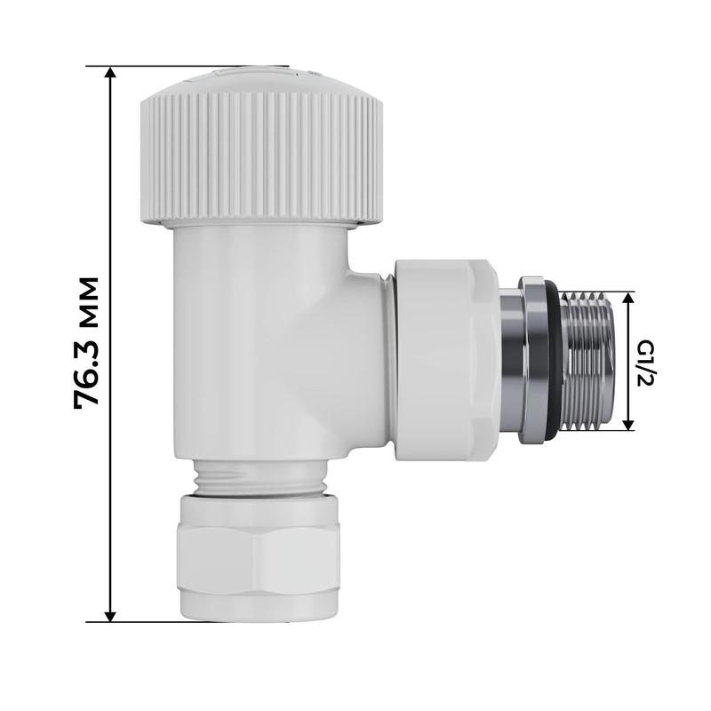  Набор термостатический угловой Design Pro 15мм М30х1.5 бел. Royal Thermo НС-1646648 фото в каталоге от BTSprom.by