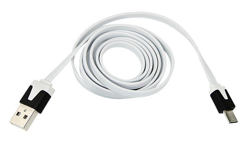 кабель usb универс. microusb шнур плоский (1м) бел. rexant 18-4274 от BTSprom.by