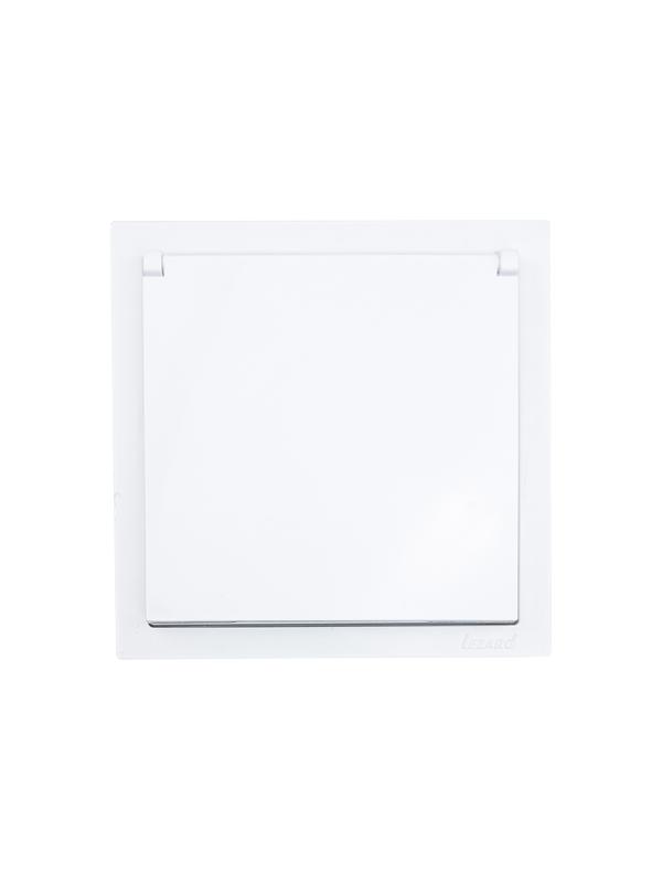  Розетка 1-мест. с/з с крышкой СП ZIMA 16А ПБТ безвинт. зажим бел. LEZARD 704-0288-123BQC фото в каталоге от BTSprom.by