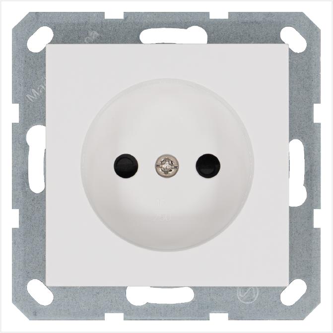 розетка 1-м 16а ip20 без заземл. защ. шторки механизм бел. глянцевый jasmart g5503w от BTSprom.by