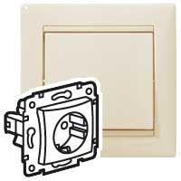 розетка 1-м сп valena 16а ip20 2p+e с заземл. немецк. стандарт механизм сл. кость (diy-упак.) iek 695612 от BTSprom.by