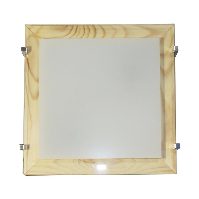  Светильник "Полесье" 300х300 НПБ 09-2х40-001 М94 бел./корпус сосна/держатель хром ИУ Элетех 1005205887 фото в каталоге от BTSprom.by