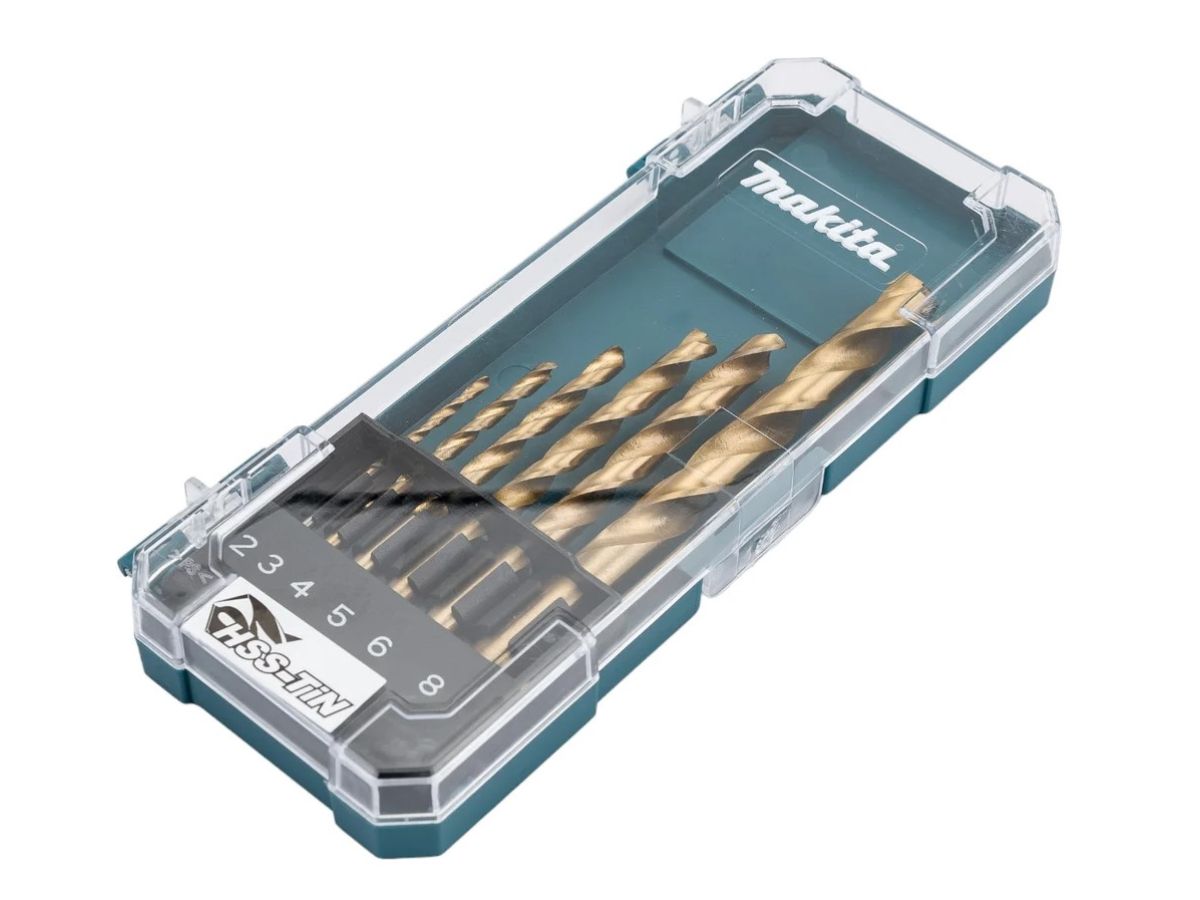 набор сверл по металлу hss-tin economy 6 шт, 2-8 мм makita d-72833 от BTSprom.by