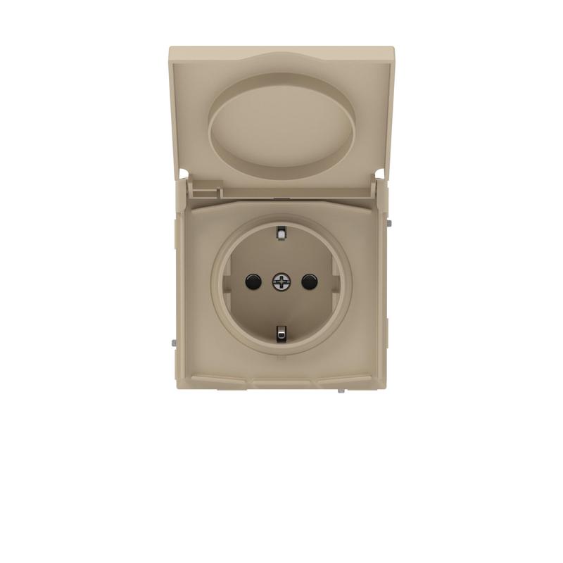 розетка силовая kant ip44 2p+e защ. шторки с крышкой ванильн. марципан dkc 7015013 от BTSprom.by