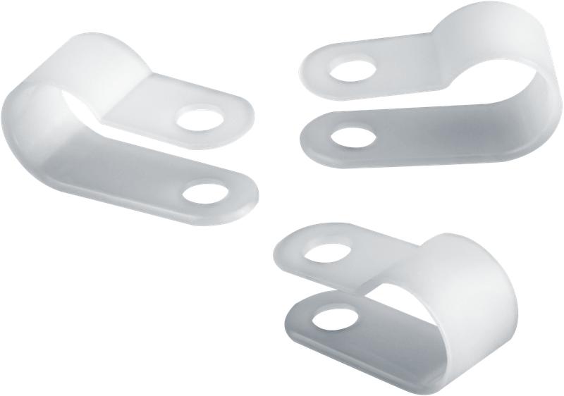 скоба нейлоновая под винт 5мм occ-05-100-wh бел. (уп.100шт) онлайт 90895 от BTSprom.by