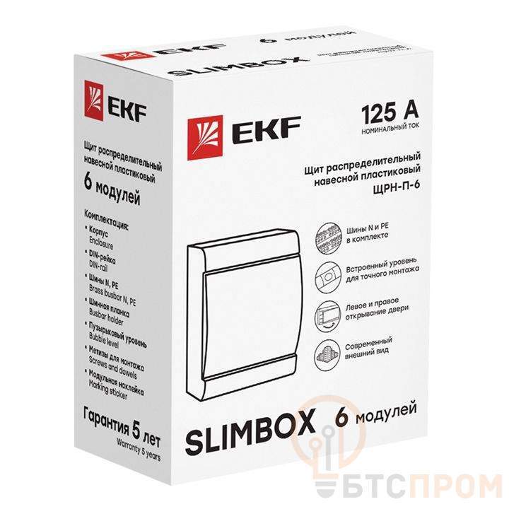  Щит ЩРН-П-6 "SlimBox" IP41 PROxima EKF sb-n-6 фото в каталоге от BTSprom.by