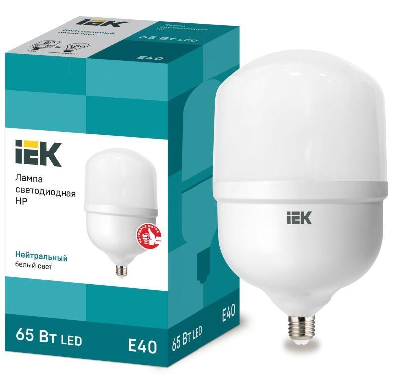 лампа светодиодная hp 65вт 4000к нейтр. бел. e40 230в iek lle-hp-65-230-40-e40 от BTSprom.by