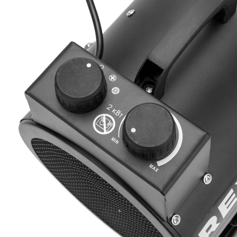  Пушка тепловая электрическая круглая регулировка угла наклона ТЭН 2кВт Rexant 60-0038 фото в каталоге от BTSprom.by