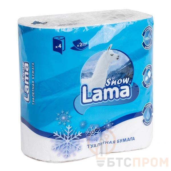  Бумага туалетная "LAMA Snow Classic" бел. 2-х слойная 4рул. (уп.4шт) ТУАЛ950 фото в каталоге от BTSprom.by