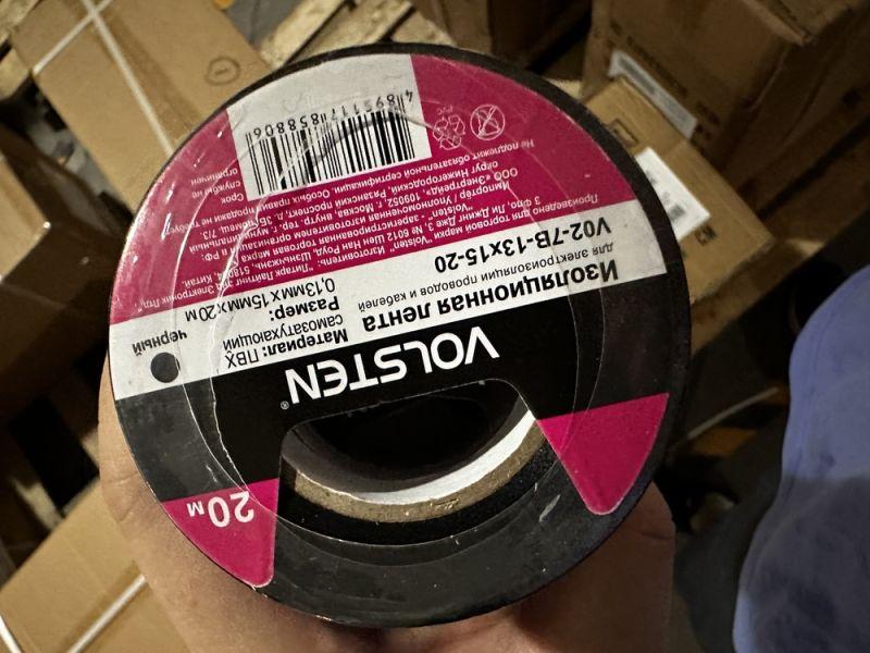  Изолента V02-7B-13х15-20 0.13х15мм (рул.20м) черн. Volsten 9796 фото в каталоге от BTSprom.by