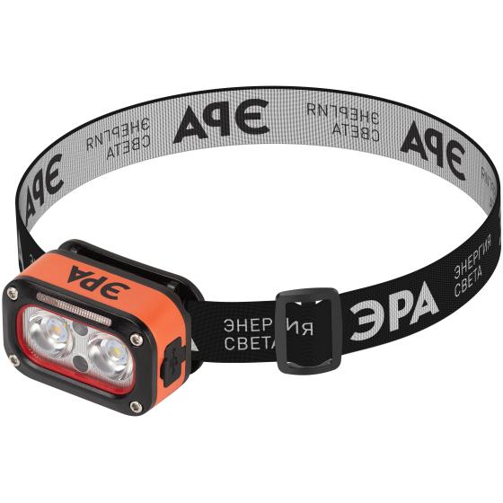 фонарь светодиодный налобный ga-812 orange аккумуляторный 3+3вт сенсорное управление 5 режимов usb type-c эра б0069575 от BTSprom.by