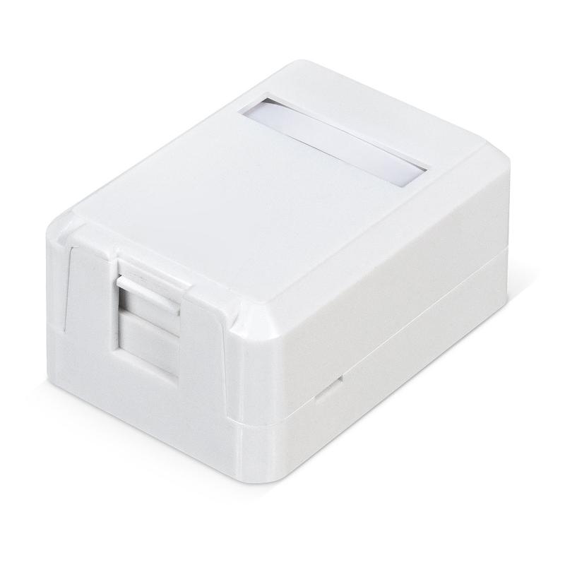 корпус настенной розетки для установки 1-ой вставки типа keystone jack д wrline wr-mb-1 бел. hyperline 505219 от BTSprom.by