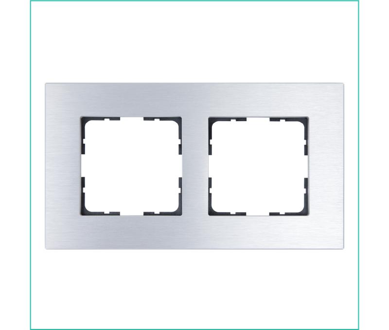 рамка 2-м g-metal метал. алюм. alum jasmart g1002as от BTSprom.by