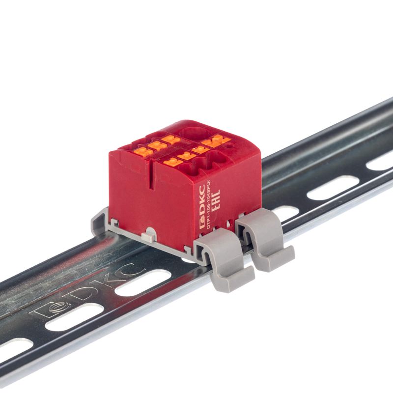  Блок распределительный зажим push-in 1 ввод 6кв.мм 6 точек подключения 2.5кв.мм красн. DKC DTP1-106-104SPUR фото в каталоге от BTSprom.by