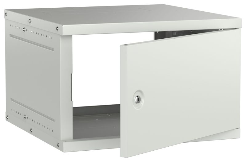 шкаф настенный 6u 600х600мм дверь метал. сер. generica lwe3-06u66-mf-g от BTSprom.by
