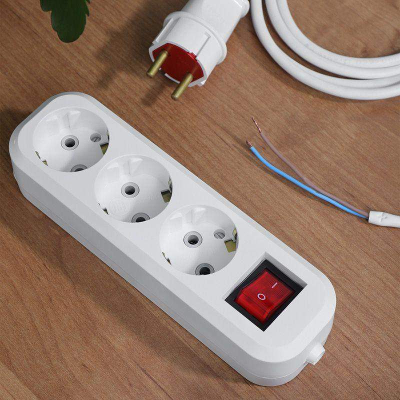  Колодка удлинителя 3-м с заземл. с кнопкой Rexant 11-8706 фото в каталоге от BTSprom.by