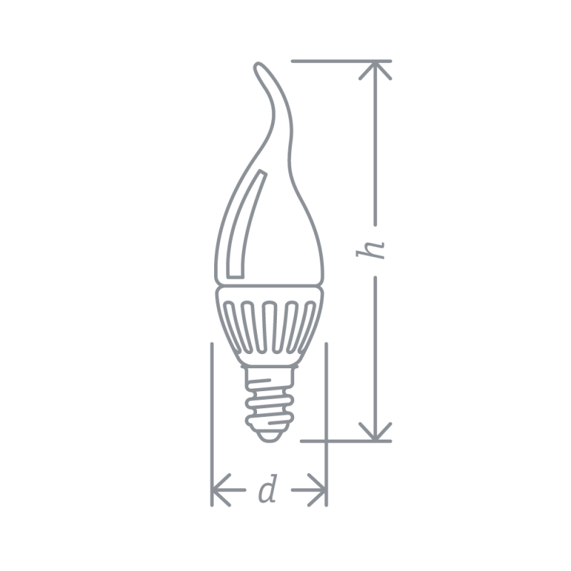 Лампа светодиодная 94 495 NLL-FC37-7-230-2.7K-E14-FR 7Вт свеча на ветру 2700К тепл. бел. E14 525лм 176-264В Navigator 94495 фото в каталоге от BTSprom.by