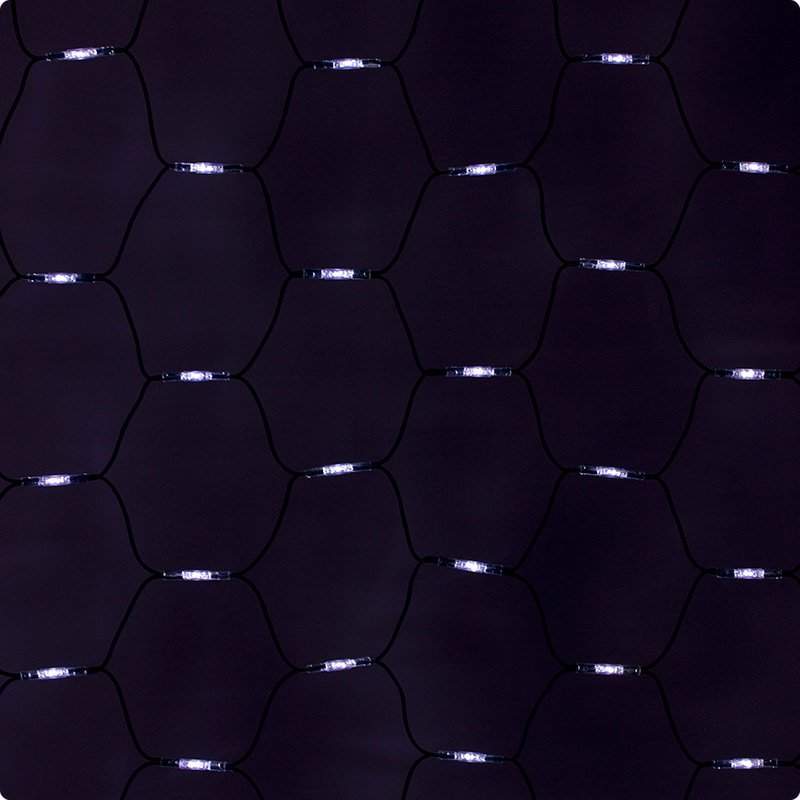 гирлянда светодиодная "сеть" 2х3м 432led бел. 0.1вт 220в ip65 с контроллером провод каучук черн. neon-night 216-121 от BTSprom.by