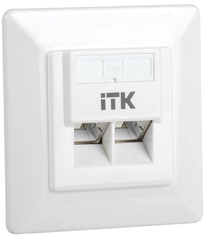 розетка компьютерная 2-м сп rj45 кат.5e ftp itk cs2-1c5ef-2-1 от BTSprom.by