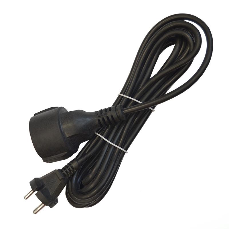 удлинитель-шнур 1х5м без заземл. 10а ip20 пвс 2х1 черн. domtok 2340 от BTSprom.by